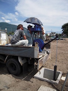 on the truck